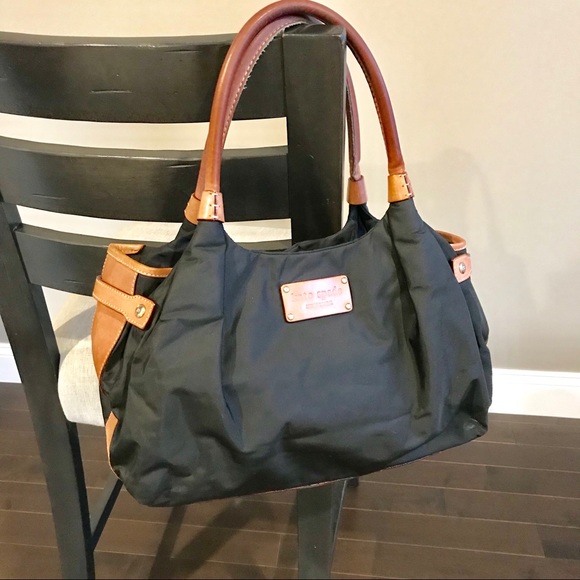 kate spade Handbags - Kate Spade Stevie Black nylon/leather satchel